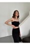 Suit-Side Shiring Detail, Lined, Long Skirt. Thin Straps, Side Shiring Crop Bluz. - 7