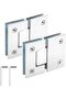 AZKEEGREY 2 Pcs Frameless Shower Door Hinges, 180 Degree Glass Frameless Door Hinges, Heavy Duty 304
