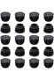 MroMax 50Pcs 0.75" OD Plastic Round Plugs Black Tubing End Cap Inserts for Metal Tubing and Fences P - 2