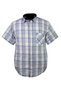 Large Size Linen Shirt Plaid Short Sleeve Suitable for 120Kg-165Kg