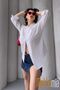 Women's Oversize Flared Linen Shirt – Summer, Single Pocket, Comfortable and Stylish Design - 5
