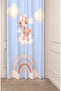 Special Design Teddy Bear Star Moon Balloon Patterned Digital Printed (Single Wing) Children's Room Modern Background Curtain