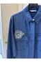 Sequin Detailed Denim Shirt Blue 0104 - 3