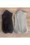 4Pair Black White Solid Color Cotton Men Booties Socks Ankle Length Short Sock - 5