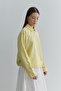 Polo Neck Short Sweatshirt Yellow - 2