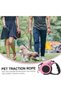 Retractable Dog Leash, 3M Length, Flat Strap, Locking Button, Pink - 6