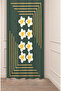 Lily Lily Flower Leaf Gold Patterned Digital Printed Special Design (Single Wing) Modern Stylish Background Curtain