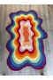 Opal Multicolored Asymmetrical Patterned Woven Base Modern Decorative Carpet Opal03 - 4