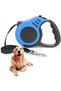 Retractable Dog Leash, Length 5M, Flat Strap, Locking Button, Blue - 6