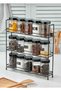 3-Tier Metal Stand 15-Piece Round Glass Jar Set, 3-Tier 15-Piece Spice Jar Set - 7