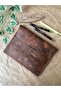 (Writing Name) Jumbo Size Pen Holder / Multi-Purpose Bag - Handmade Genuine Leather - 2