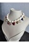 Stone Look Charm Necklace