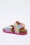Pink Glittery Buckle Detailed Velcro Strap Girls' Kids Sandals Takss25Sd00028 - 4