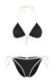 Siyah Renk Bloklu Biyeli Üçgen Regular Normal Bel Bikini Takımı TBESS25BT00187 - 5