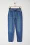 Koyu Mavi Yüksek Bel Mom %100 Pamuk Non-Stretch Jeans TWOSS25JE00277 - 5