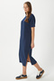 Women's Alissa Slit Navy Blue Combed Cotton Dress 15171 - 3