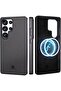 Real Carbon Fiber case for Galaxy S25 Ultra [MagSafe Compatible] Mil Grade - Matte Black