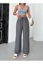 Women's Elastic Waist Wrapped Palazzo Trousers - 4