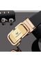 Williampolo Genuine Leather Men's Belt with Metal Gold Buckle - 3
