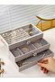 3-Tier Accessory Organizer with Cover, Grey - 2