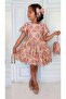 Girls' Sequin-Embellished Tasselled Shiny Salmon Dress