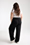 Women's Plus Size Elastic Waist Twist Palazzo Trousers - 5