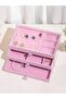 3-Tier Accessory Organizer with Acrylic Cover, Pink - 4