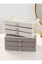 3-Tier Accessory Organizer with Acrylic Cover, Beige - 5