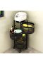 Four-tier movable metal storage shelves for the kitchen, bathroom, or bedroom. Measurements are shown in the pictures. - 2
