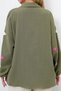 Women's Khaki Süzene Heart Embroidered O Oversized Muslin Linen Shirt Prmx13791 - 4