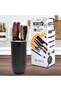 Kitchen knife set with black base - 6