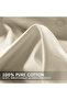 3-Piece Duvet Cover Set, 100% Cotton Luxury Sateen, Cream - 7