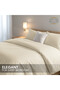 3-Piece Duvet Cover Set, 100% Cotton Luxury Sateen, Cream - 5