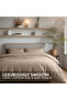 3-Piece Duvet Cover Set, 100% Cotton Luxury Sateen, Beige - 2