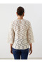 Lcwaikiki classic beige bicycle collar lace women's blouse - 4