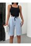 Women's Striped Combed Cotton Women's Shorts - 2