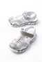 Girl's Silver Closed Anti-Slip Sole Sports Sandals - 3