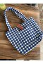 Waterproof Gingham Arm Bag,Shoulder Handbag,Laptop Bag,Book Bag Lined Bag Makeup Bag - 4