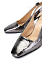 Women's Genuine Leather Anthracite Heeled Shoes - 4