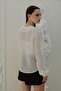 Shilsee Women White Color Ruffle Detail Transparent Inner Bluzlu Shirt - 5