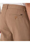 Brown Slim Fit Linen Blend Canvas Pants with Elastic Waist 50308076-Vr197 - 6