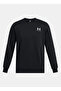 Ua Icon Fleece Crew Taping Men's Casual Sweatshirts 1389357-001 Black - 5