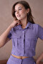 Women's Button-Detail Flap Pants Set - 7