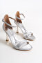 Celeste Marlowe Silver Women's Stylish Nightwear Single Strap Platform Heels with Adjustable Ankle Strap Buckle Fastening Shoes - 4
