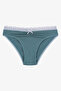 Women's Front Waist Lace Gathered and Bow Detailed Elastic Panties 3-Piece - 4