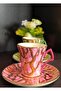 Porcelain Hand Decorated 2 Pieces Coffee Cup - 4
