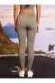 Women's Elastic Waist Plain Sports Leggings (S2) - 6