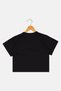 Toddlers Girl Short Sleeves Graphic Print T-Shirt, Black - 2