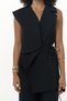 Kampala Asymmetrical Black Vest Trousers Set - 7