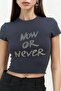قطع من القطن الممشط باللون الفحمي من Now Or Never - 5